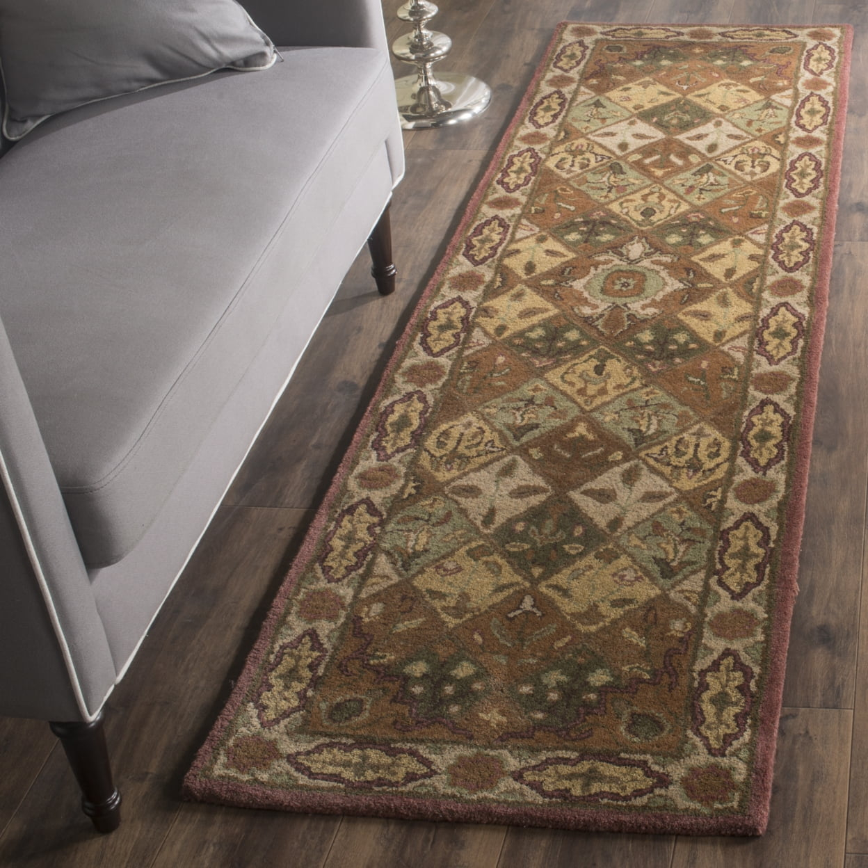SAFAVIEH Heritage Bradach Traditional Wool Area Rug, Rust/Ivory, 2' x 3'