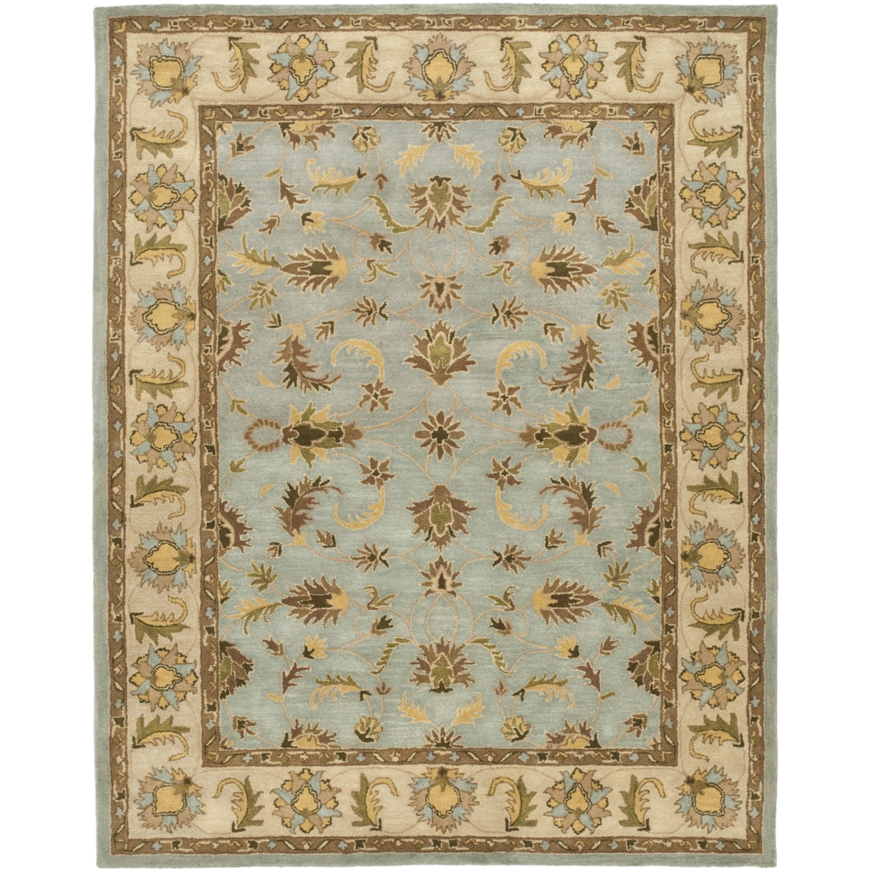 SAFAVIEH Heritage Bruce Oriental Area Rug, Light Blue/Beige, 8' x 10'