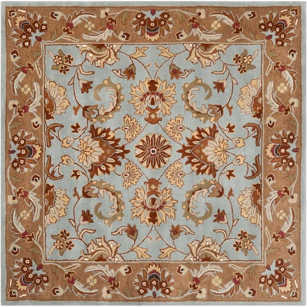 SAFAVIEH Heritage Constantine Traditional Wool Area Rug, Blue/Beige, 9' x 12'