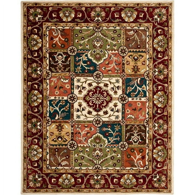 Heritage HG925 Hand Tufted Area Rug - Multi/Red - 3'6" round - Safavieh.