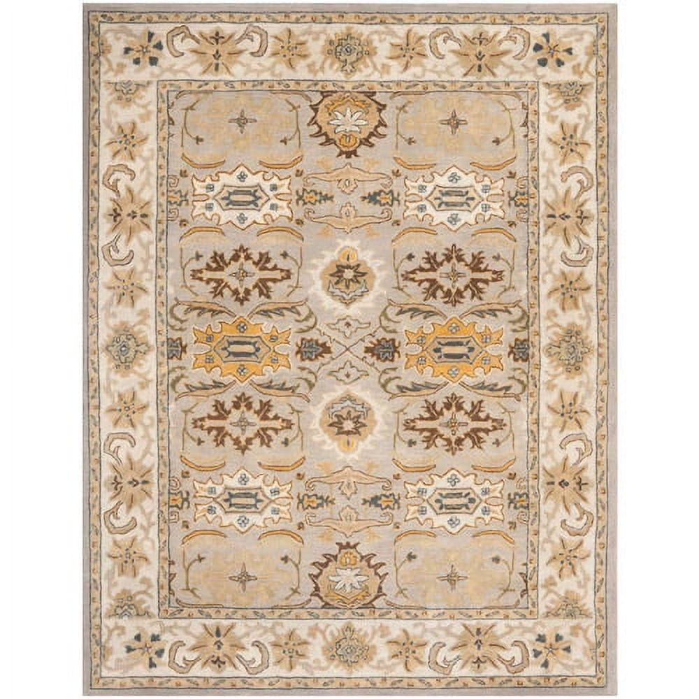 SAFAVIEH Heritage Giles Traditional Wool Area Rug, Light Grey/Grey, 8'3" x 11'