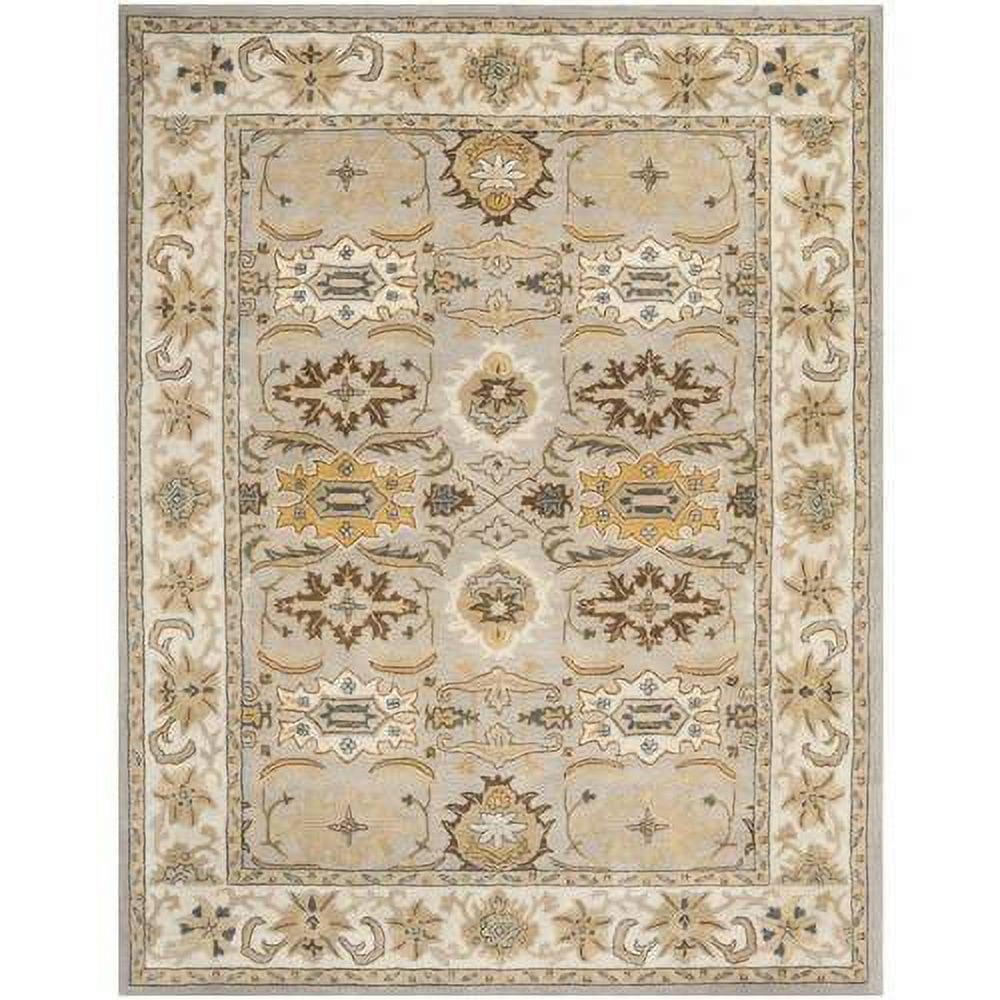 SAFAVIEH Heritage Giles Traditional Wool Area Rug, Light Grey/Grey, 9'6" x 13'6"