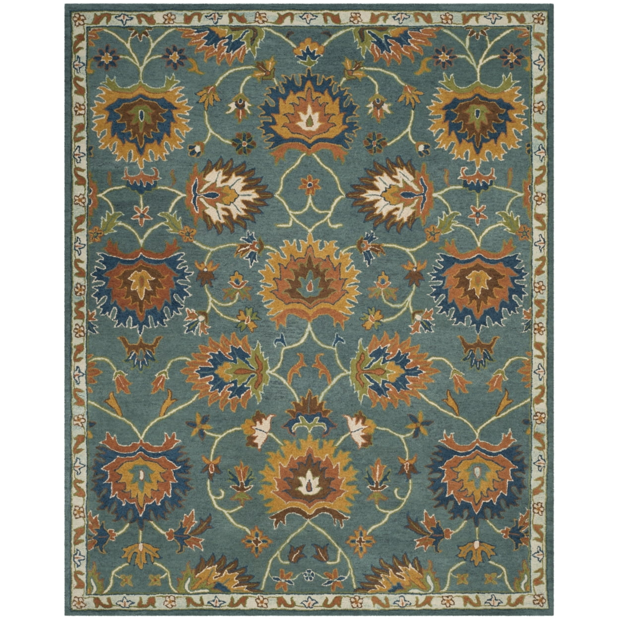 SAFAVIEH Heritage Alfombra de Lana Oriental Odran, Azul Claro, 10' x 14'