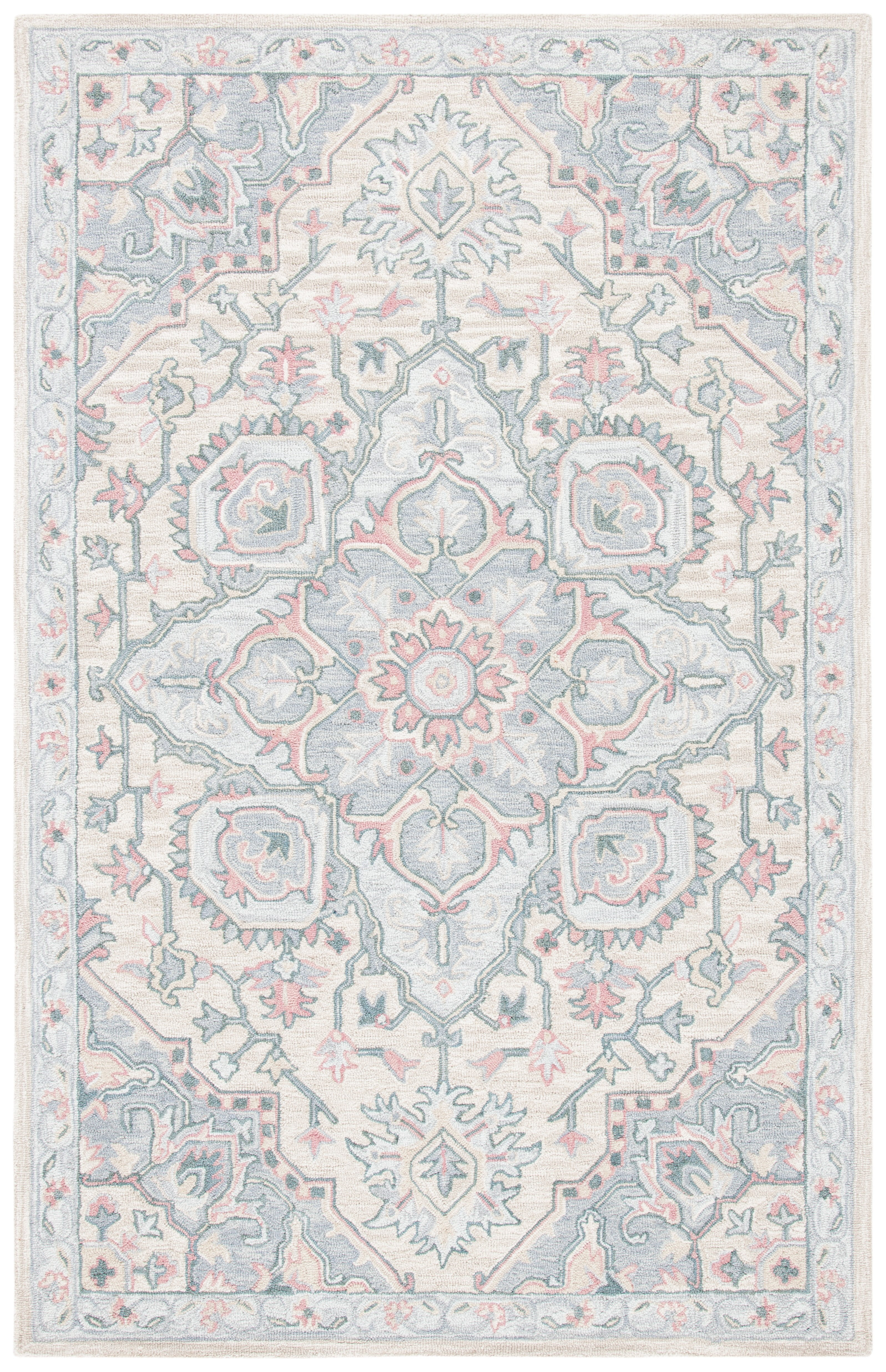 SAFAVIEH Heritage Kagan Oriental Area Rug, Beige/Blue, 6' x 9'