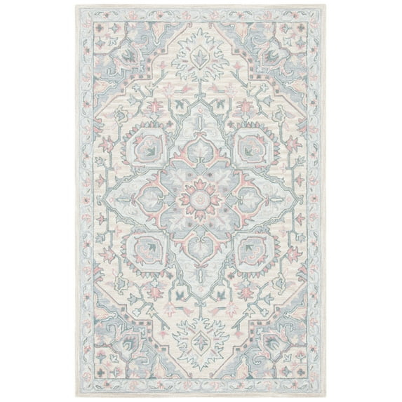 SAFAVIEH Heritage Kagan Oriental Area Rug, Beige/Blue, 6' x 9'