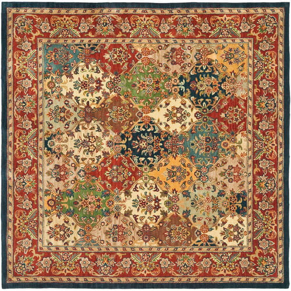 SAFAVIEH Heritage Malcolm Traditional Wool Area Rug, Multi/Burgundy, 9'6" x 13'6"