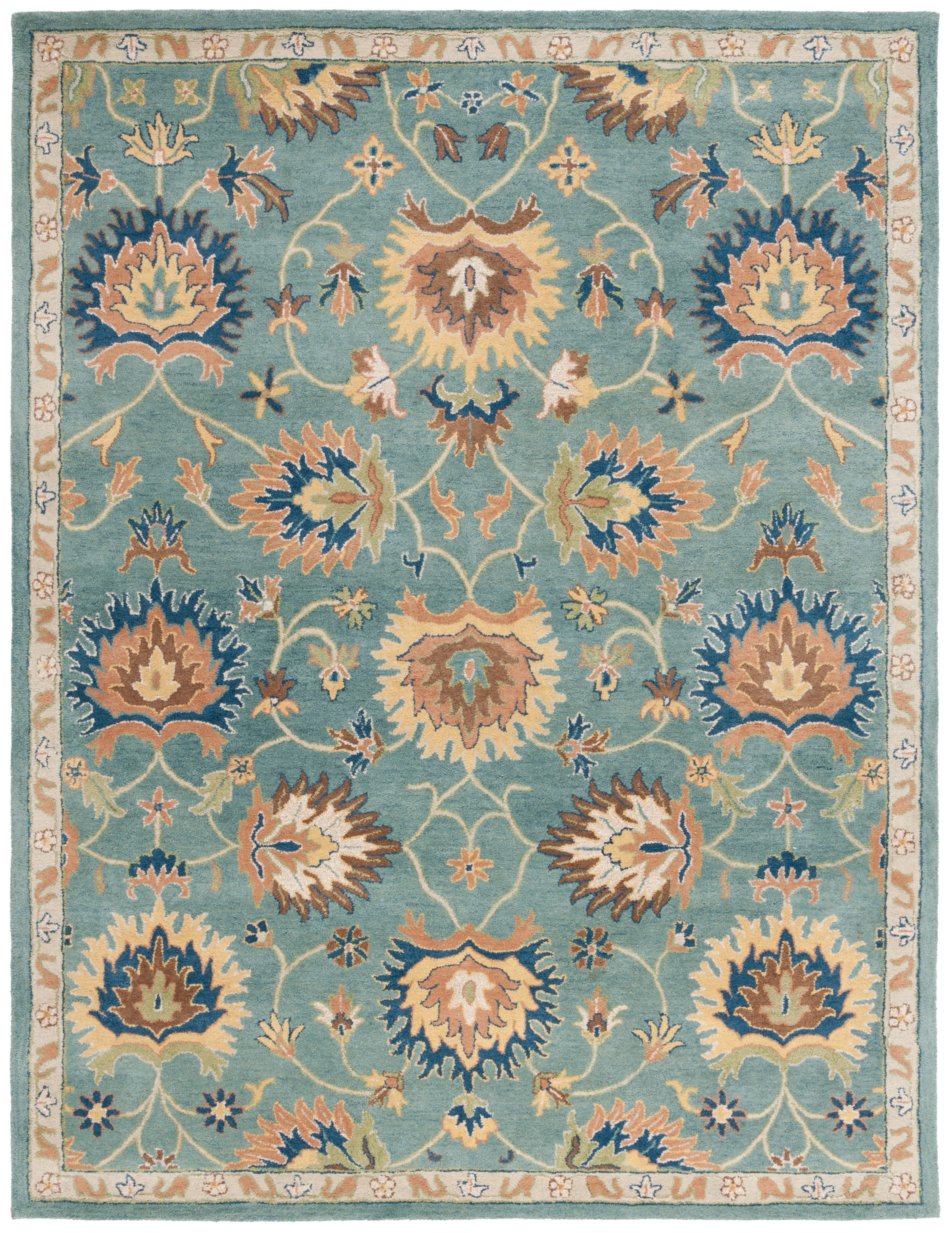 SAFAVIEH Heritage Alfombra de Lana Oriental Odran, Azul Claro, 10' x 14'