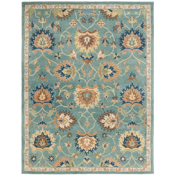 SAFAVIEH Heritage Alfombra de Lana Oriental Odran, Azul Claro, 10' x 14'