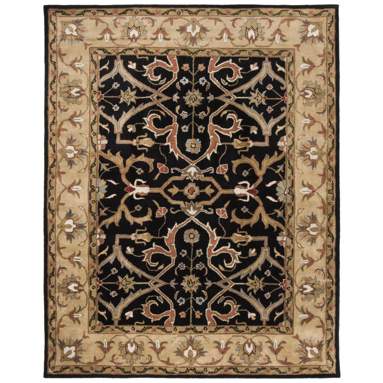 SAFAVIEH Heritage Oslo Oriental Wool Area Rug, Charcoal/Beige, 8'3" x 11'