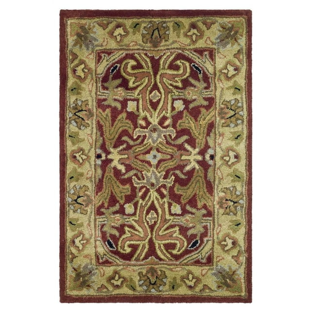 SAFAVIEH Heritage Oslo Traditional Wool Area Rug, Red/Gold, 8'3" x 11'
