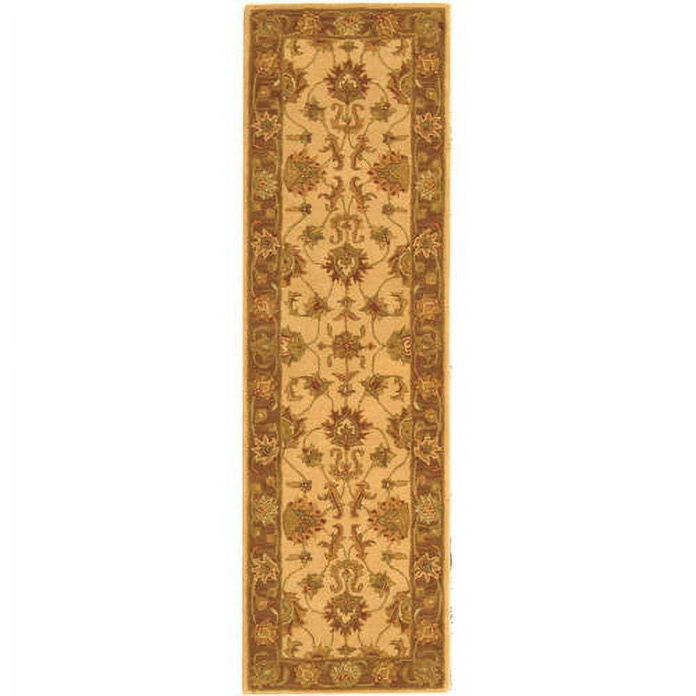 Heritage HG343 Hand Tufted Runner Rug - Ivory/Brown - 2'3"x8' - Safavieh.