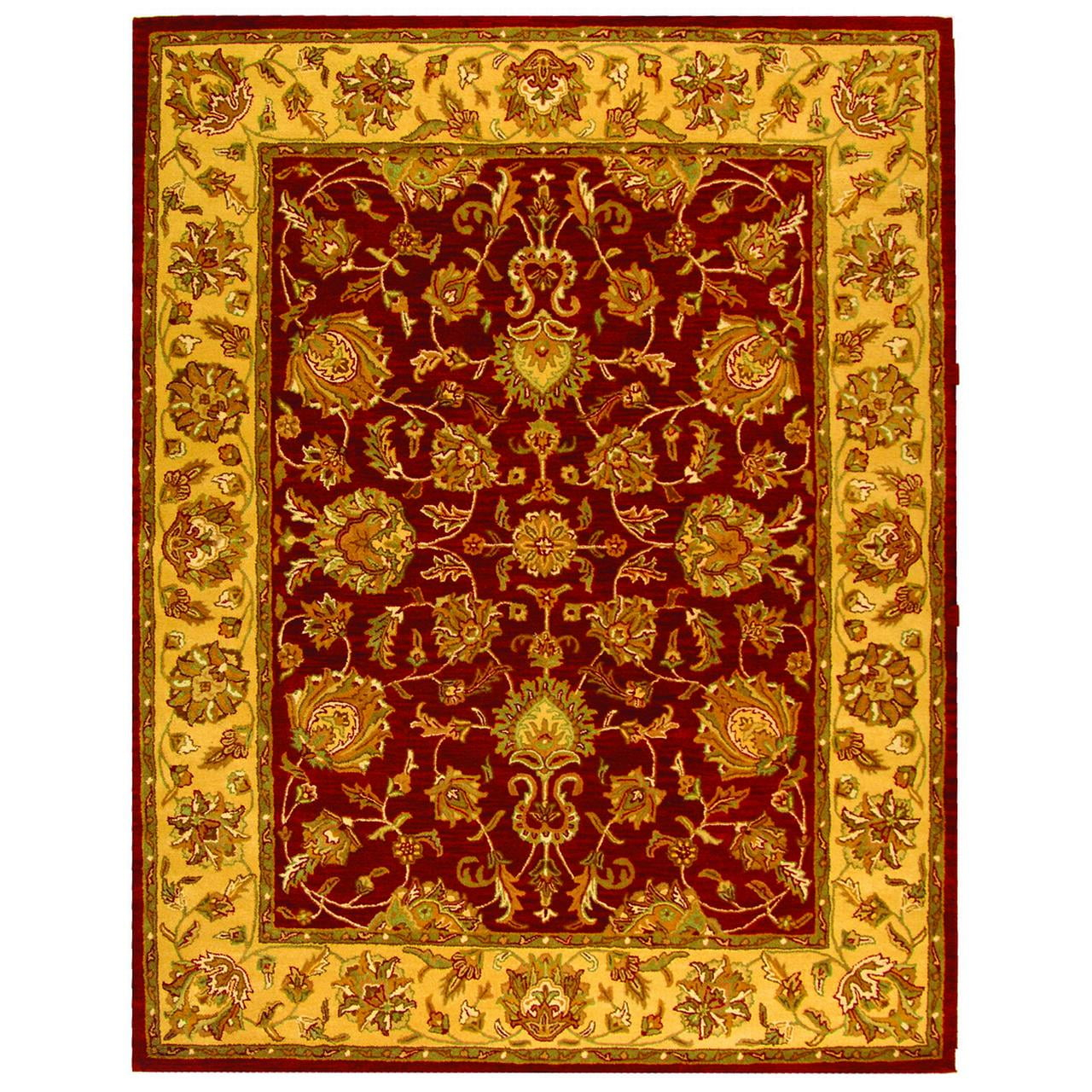 SAFAVIEH Heritage Regis Traditional Wool Area Rug, Red/Gold, 4' x 6'
