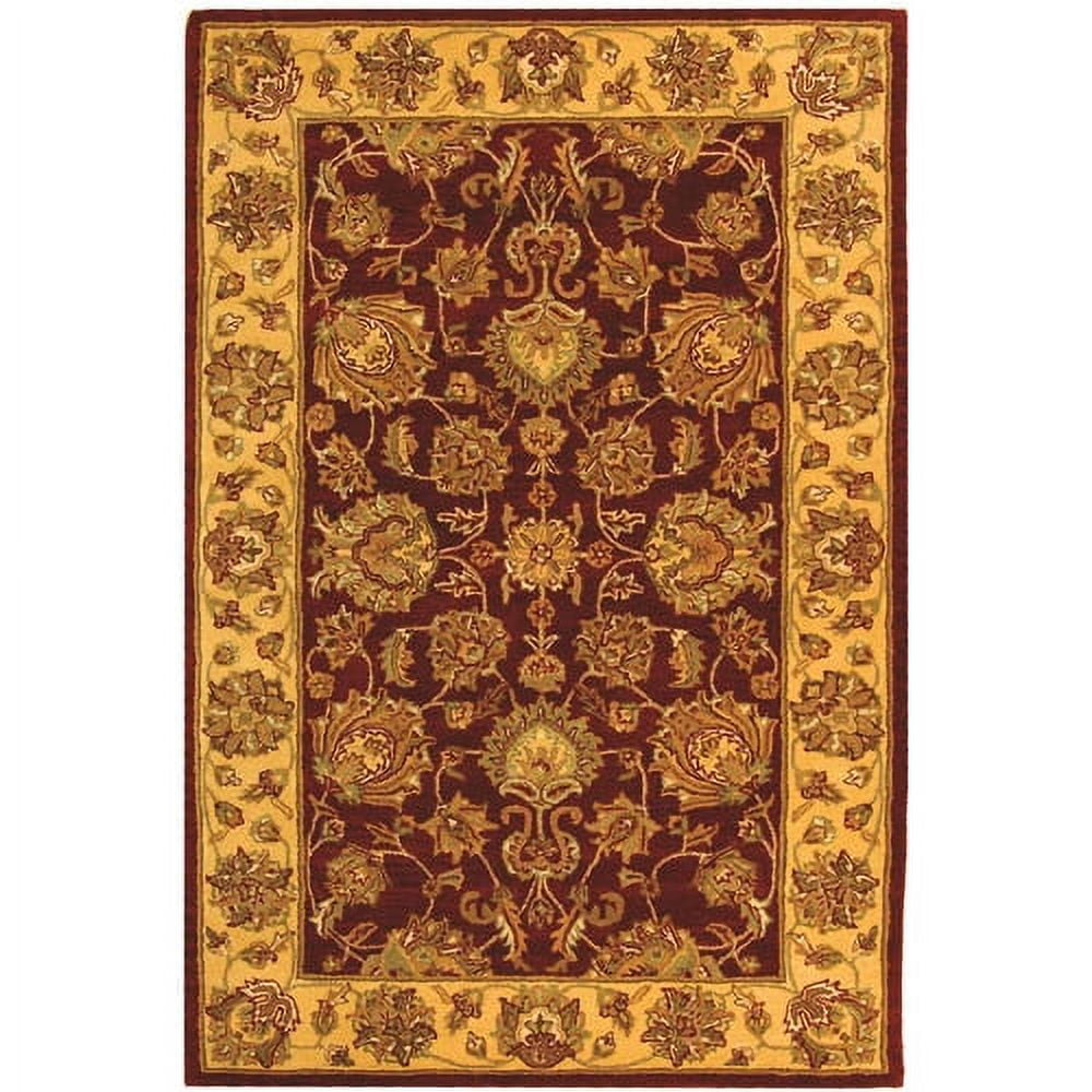 SAFAVIEH Heritage Regis Traditional Wool Area Rug, Red/Gold, 4' x 6'