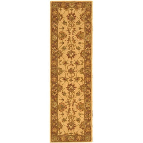 Heritage HG343 Hand Tufted Runner Rug - Ivory/Brown - 2'3"x8' - Safavieh.