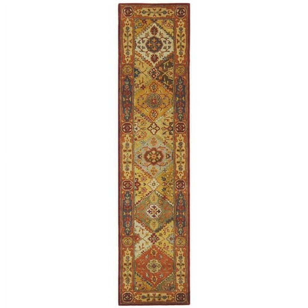 SAFAVIEH Heritage Gladwyn Traditional Wool Runner Rug, Beige/Multi, 2'3" x 8'