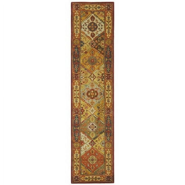 SAFAVIEH Heritage Gladwyn Traditional Wool Runner Rug, Beige/Multi, 2'3" x 8'
