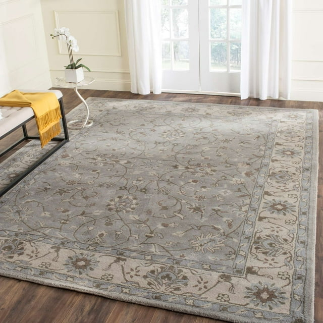 SAFAVIEH Heritage Rida Traditional Wool Area Rug, Beige/Grey, 4' x 6'