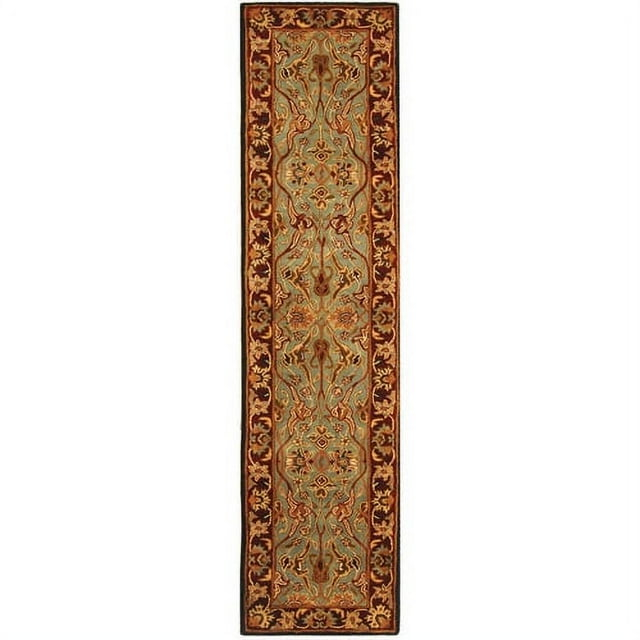 SAFAVIEH Heritage Shanelle Oriental Wool Runner Rug, Light Blue/Red, 2'3" x 14'