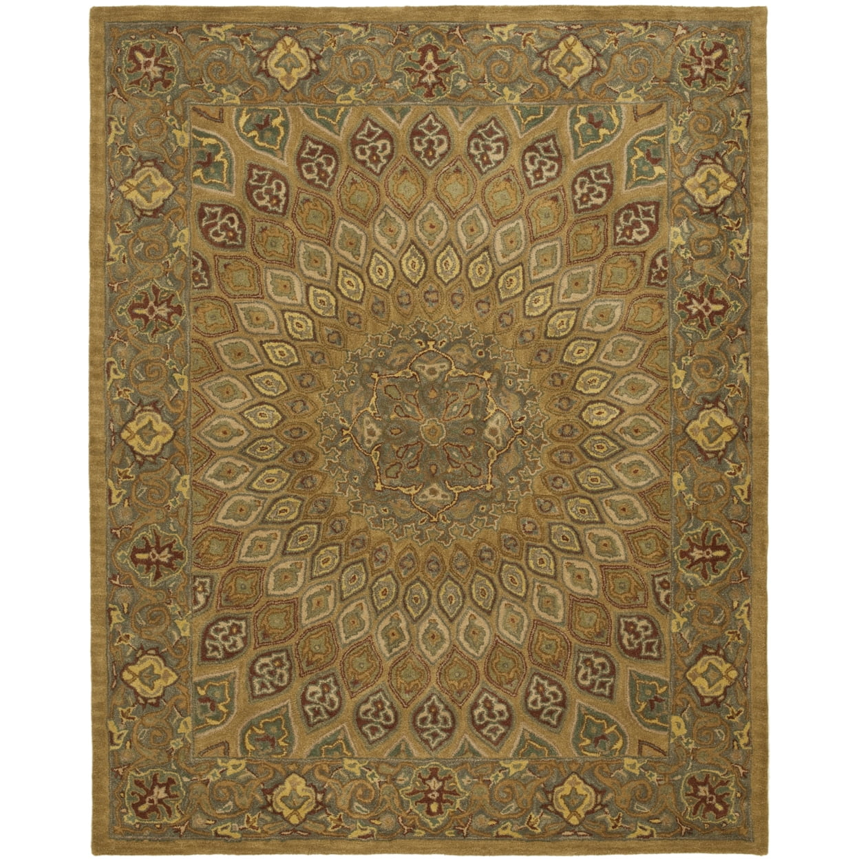 SAFAVIEH Heritage Shevon Oriental Area Rug, Light Brown/Grey, 9' x 12'