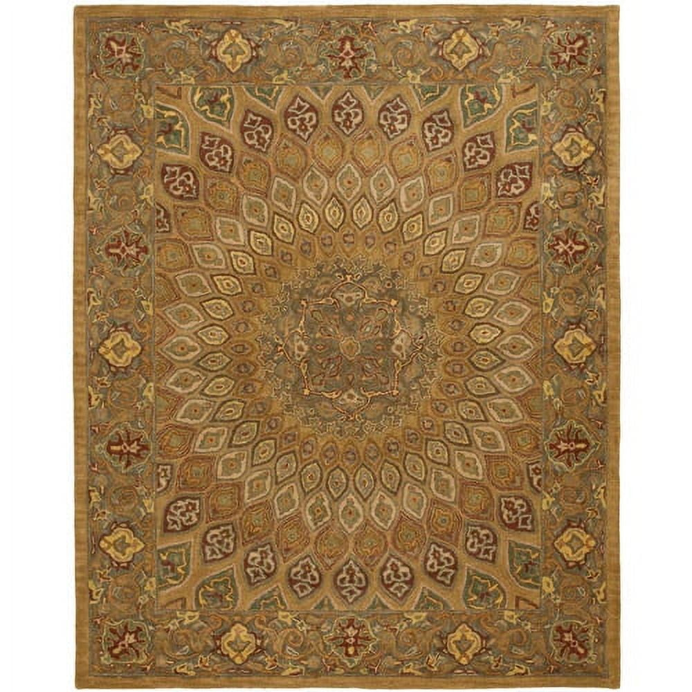 SAFAVIEH Heritage Shevon Oriental Area Rug, Light Brown/Grey, 10' x 10' Square