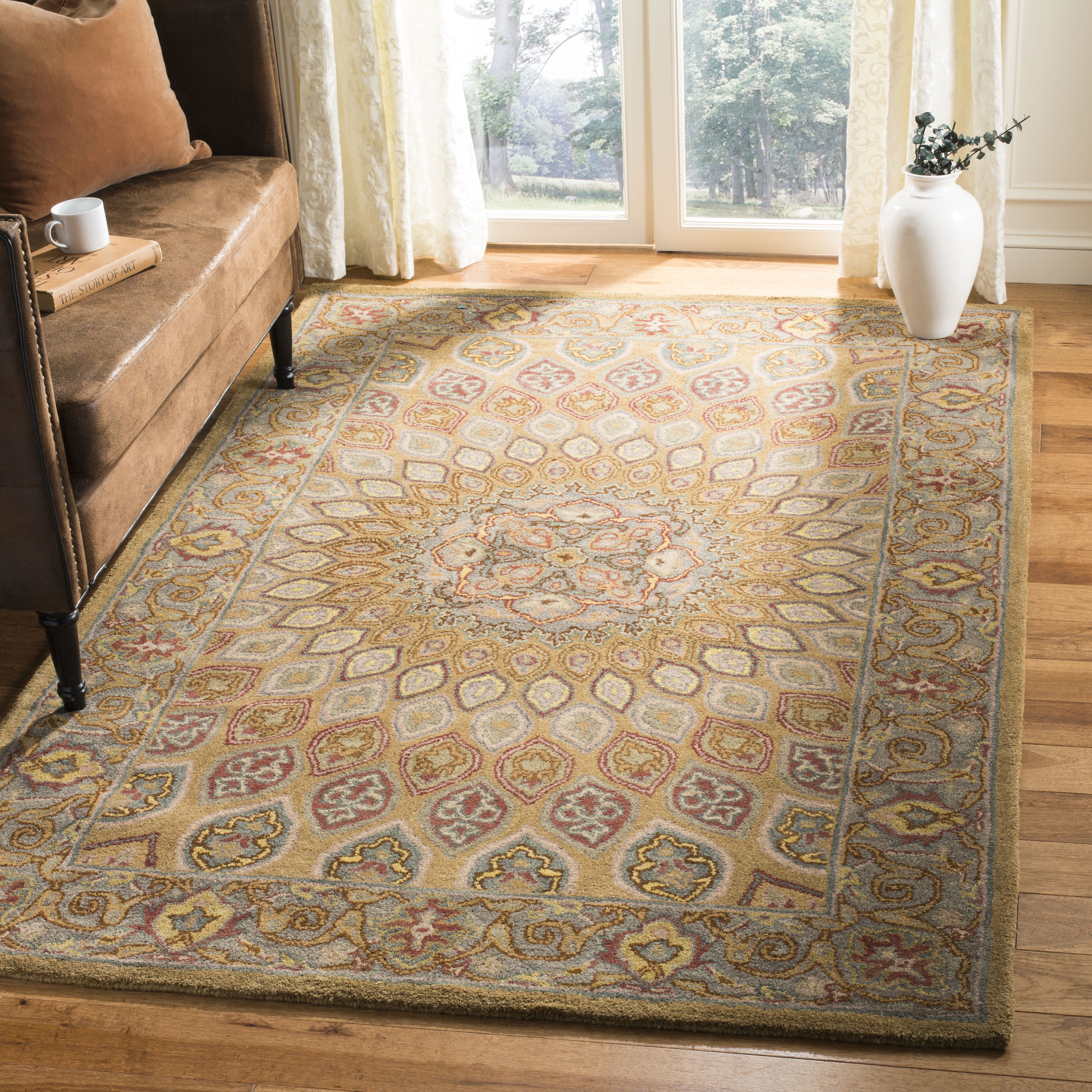 Heritage HG914 Hand Tufted Area Rug - Light Brown/Grey - 8'x10' - Safavieh.