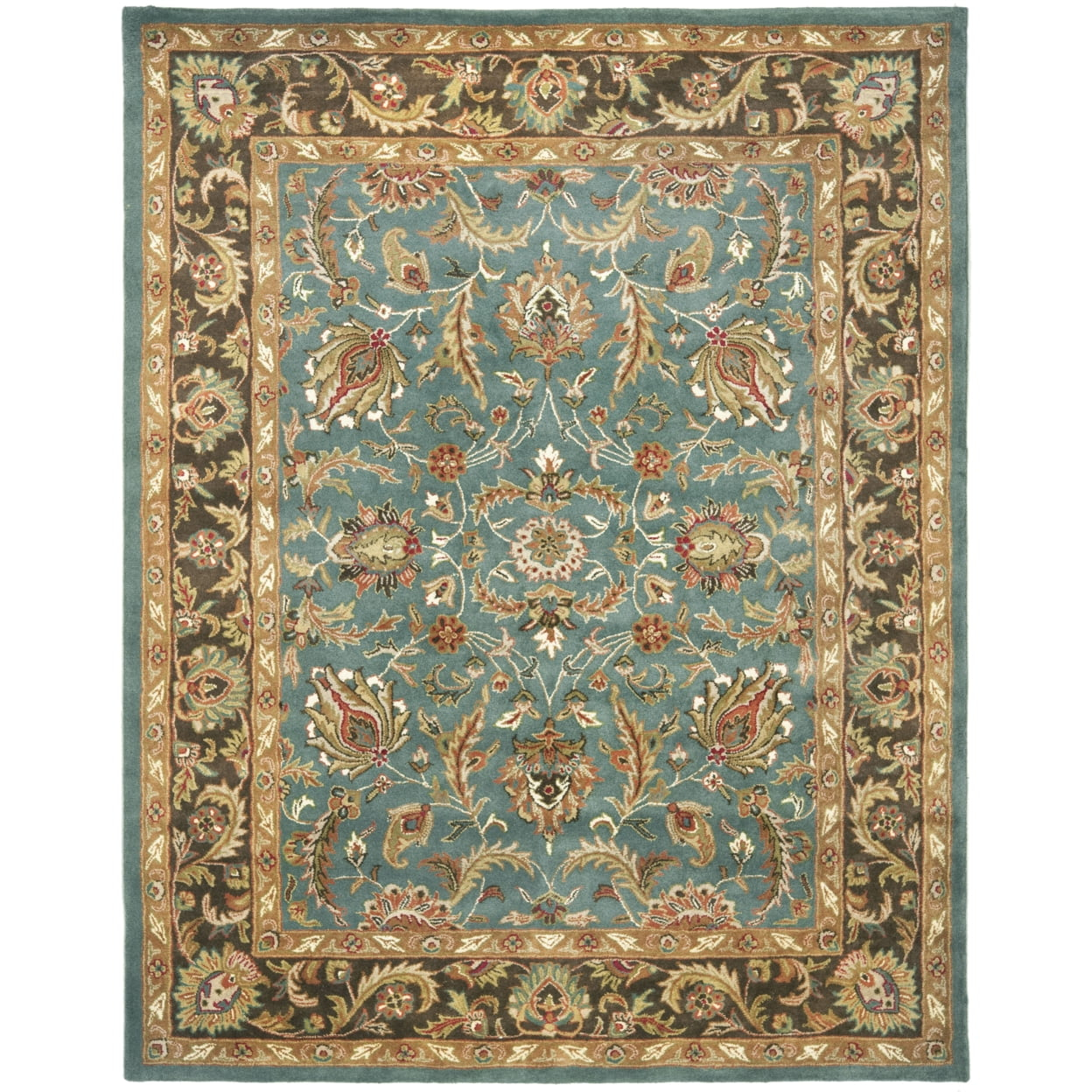 SAFAVIEH Heritage Steward Traditional Wool Area Rug, Blue/Brown, 11' x 16'