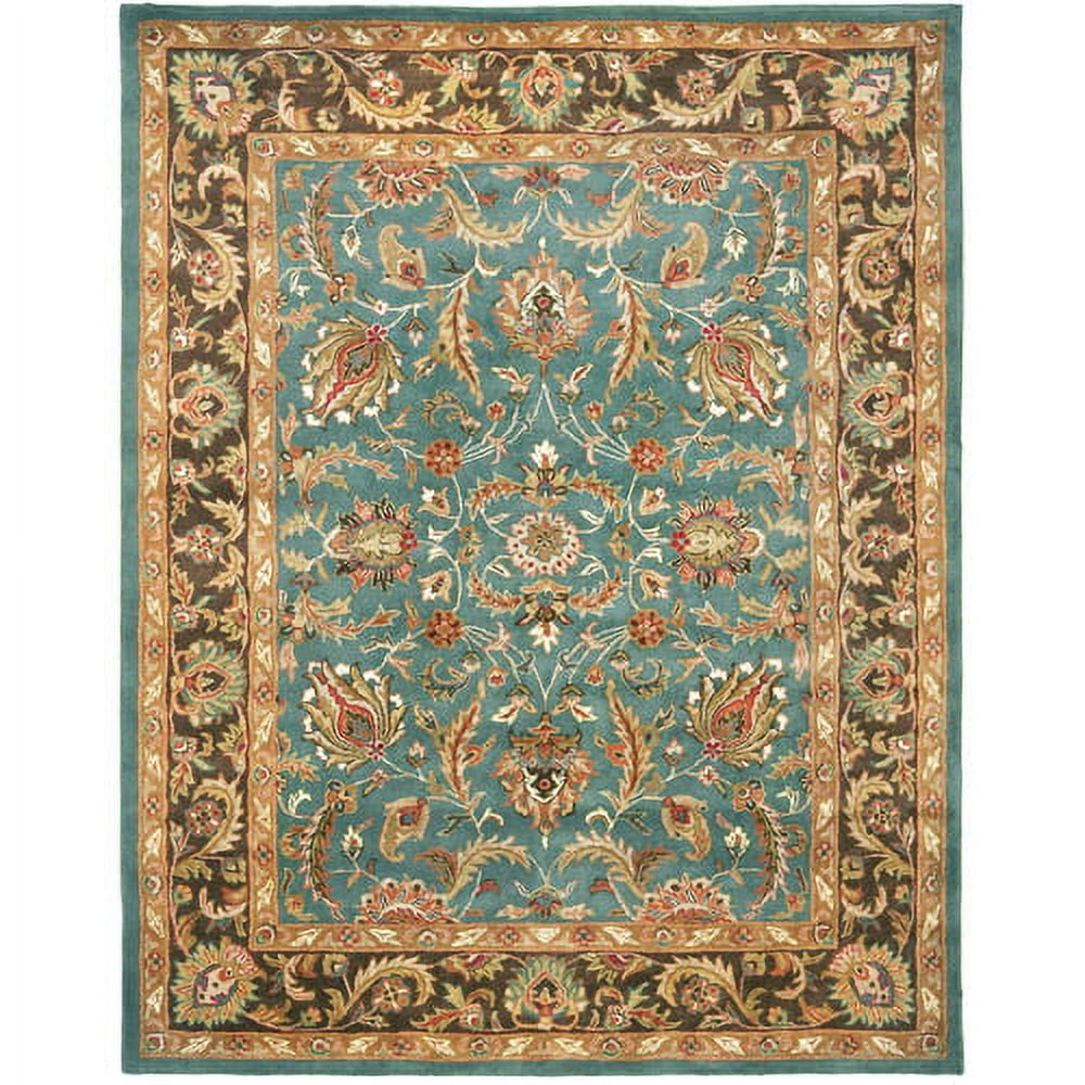 SAFAVIEH Heritage Steward Traditional Wool Area Rug, Blue/Brown, 9' x 12'