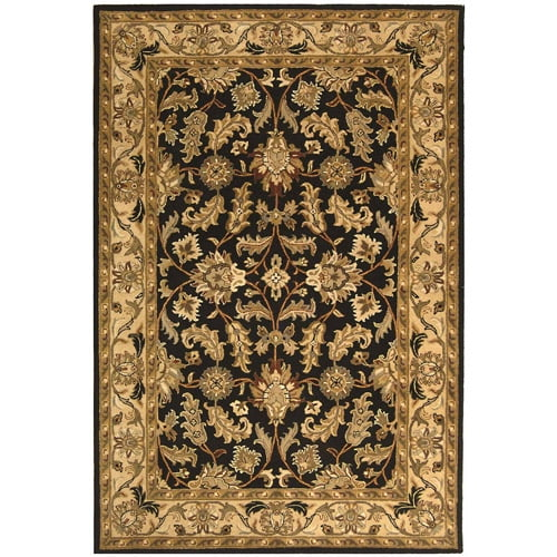 SAFAVIEH Heritage Valery Traditional Wool Area Rug, Black/Beige, 11' x 16'