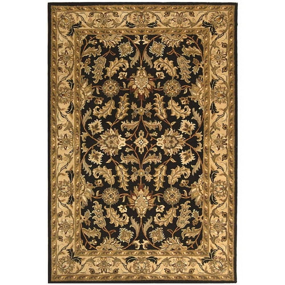 SAFAVIEH Heritage Valery Traditional Wool Area Rug, Black/Beige, 11' x 16'