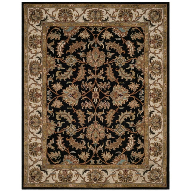 SAFAVIEH Heritage Valery Traditional Wool Area Rug, Black/Beige, 11' x 17'