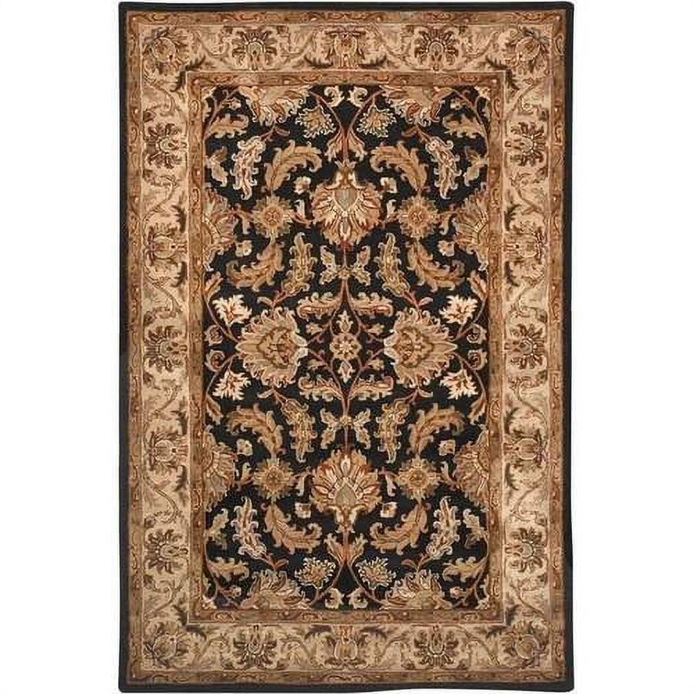 SAFAVIEH Heritage Valery Traditional Wool Area Rug, Black/Beige, 9'6" x 13'6"