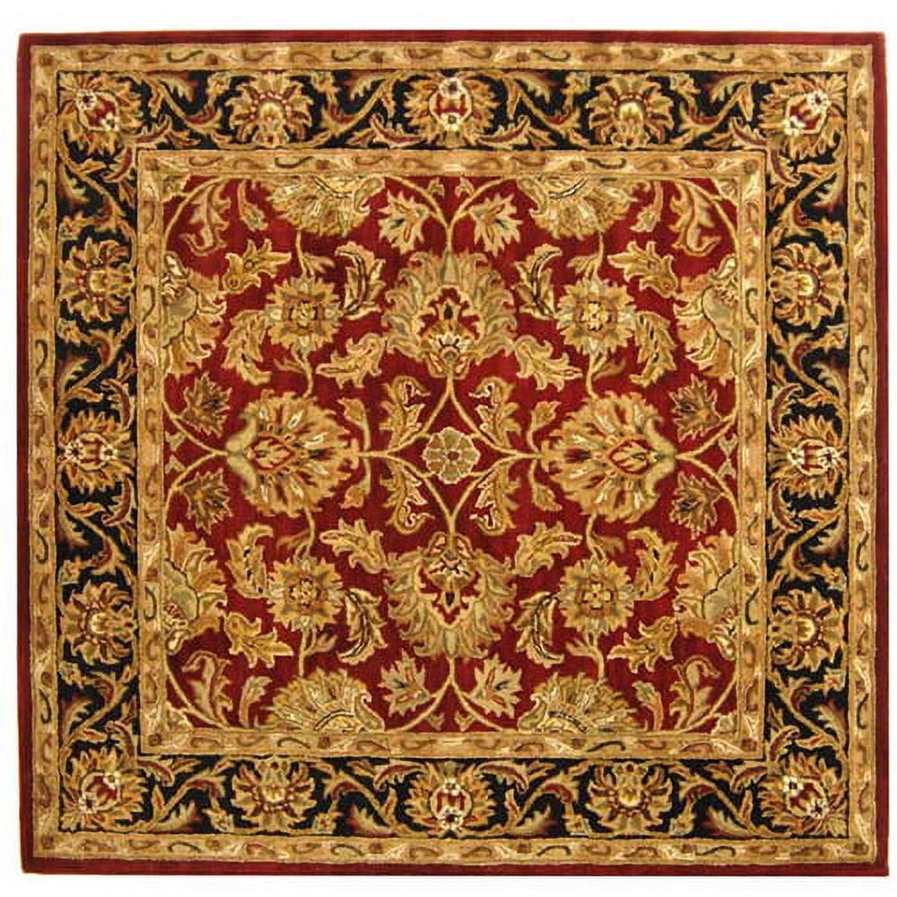 SAFAVIEH Heritage Valery Oriental Wool Area Rug, Red/Black, 10' x 10' Square