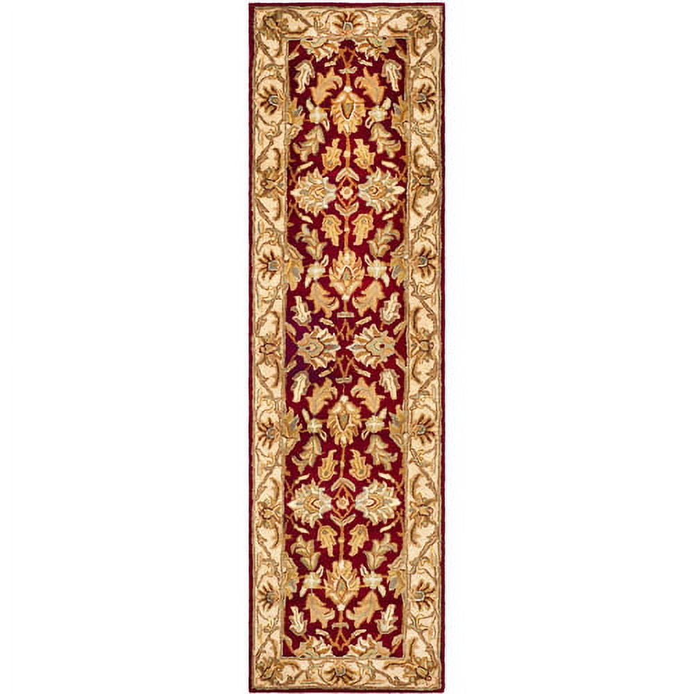 SAFAVIEH Heritage Valery Oriental Wool Runner Rug, Red/Ivory, 2'3" x 14'