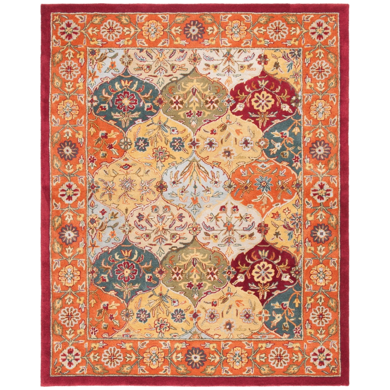 SAFAVIEH Heritage Woodville Oriental Wool Area Rug, Multi/Red, 12' x 15'