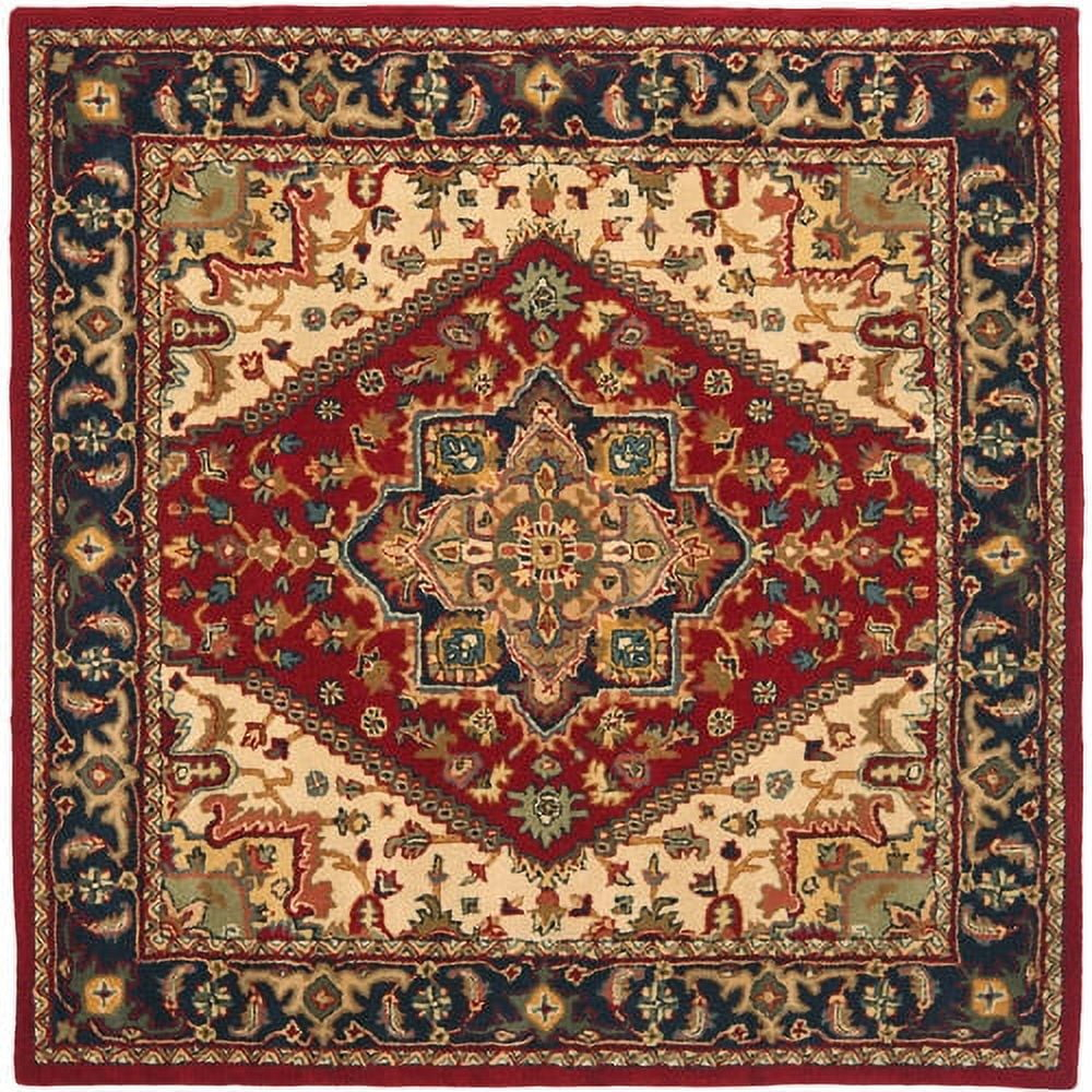 SAFAVIEH Heritage York Traditional Wool Area Rug, Red, 9' x 12'