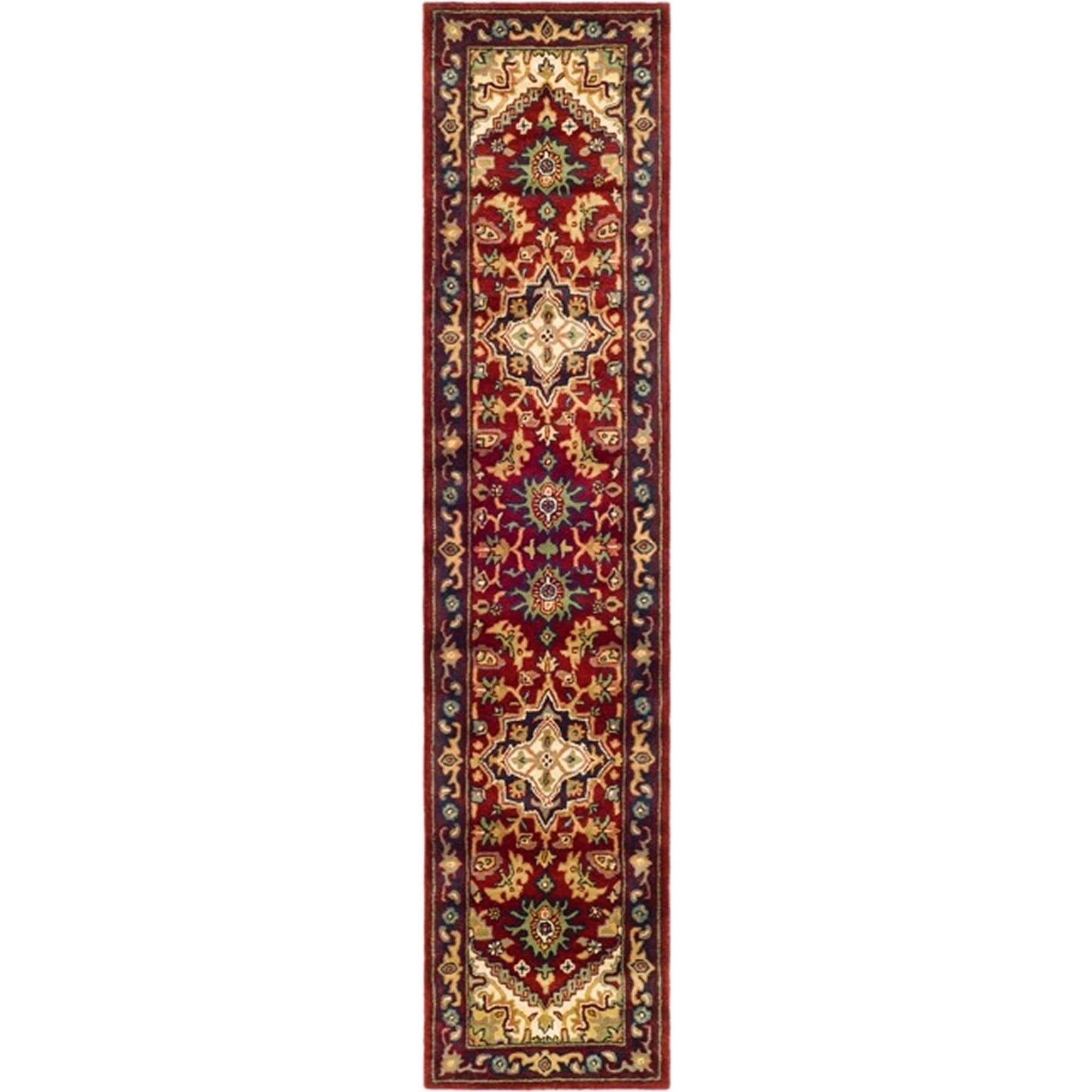 SAFAVIEH Heritage York Traditional Wool Runner Rug, Red, 2'3" x 14'