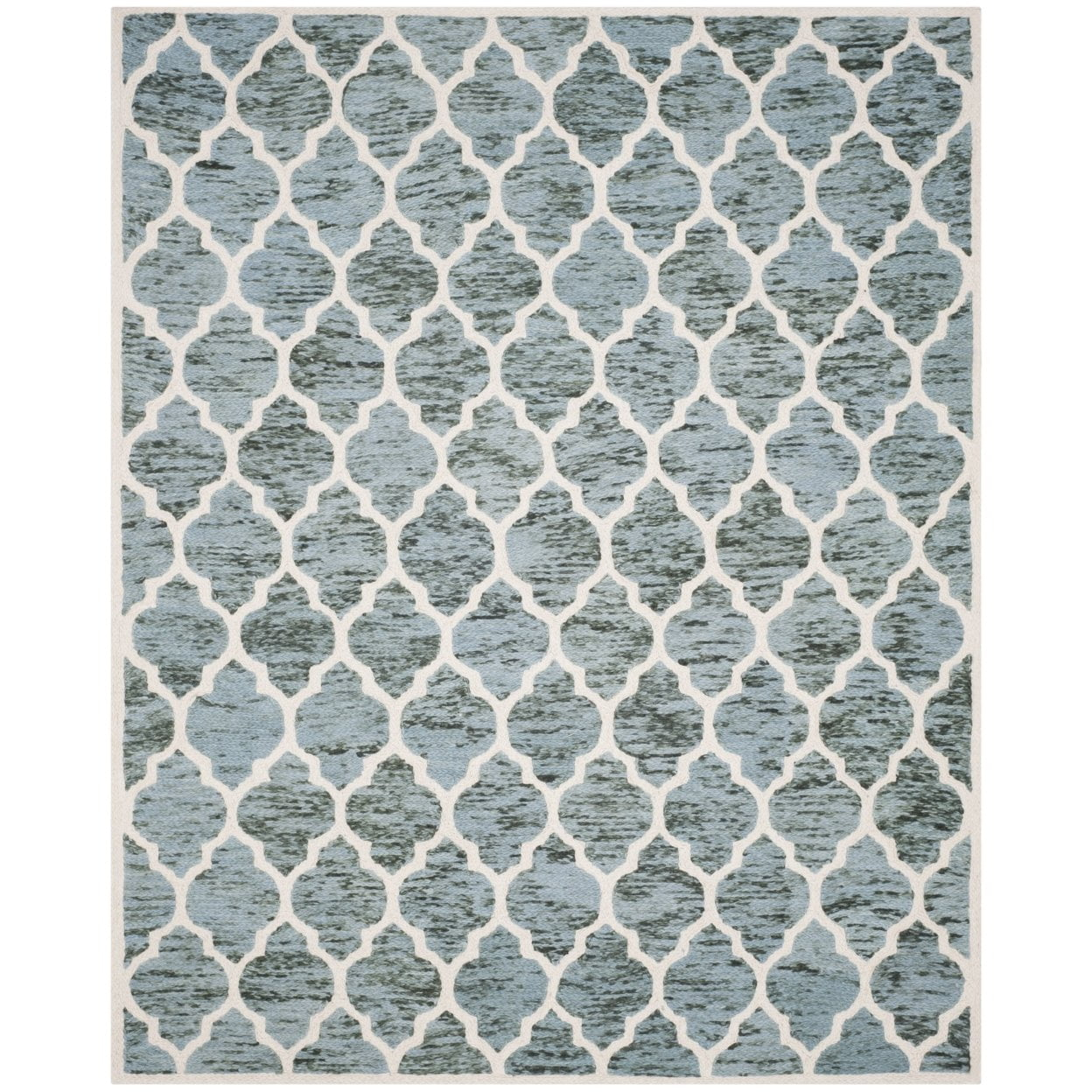 Himalaya HIM121 Hand Loomed Area Rug - Turquoise/Ivory - 6'x6' - Safavieh.