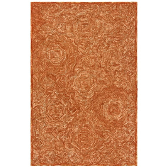 SAFAVIEH Ikat Keane Geometric Wool Area Rug, Rust, 8' x 10'