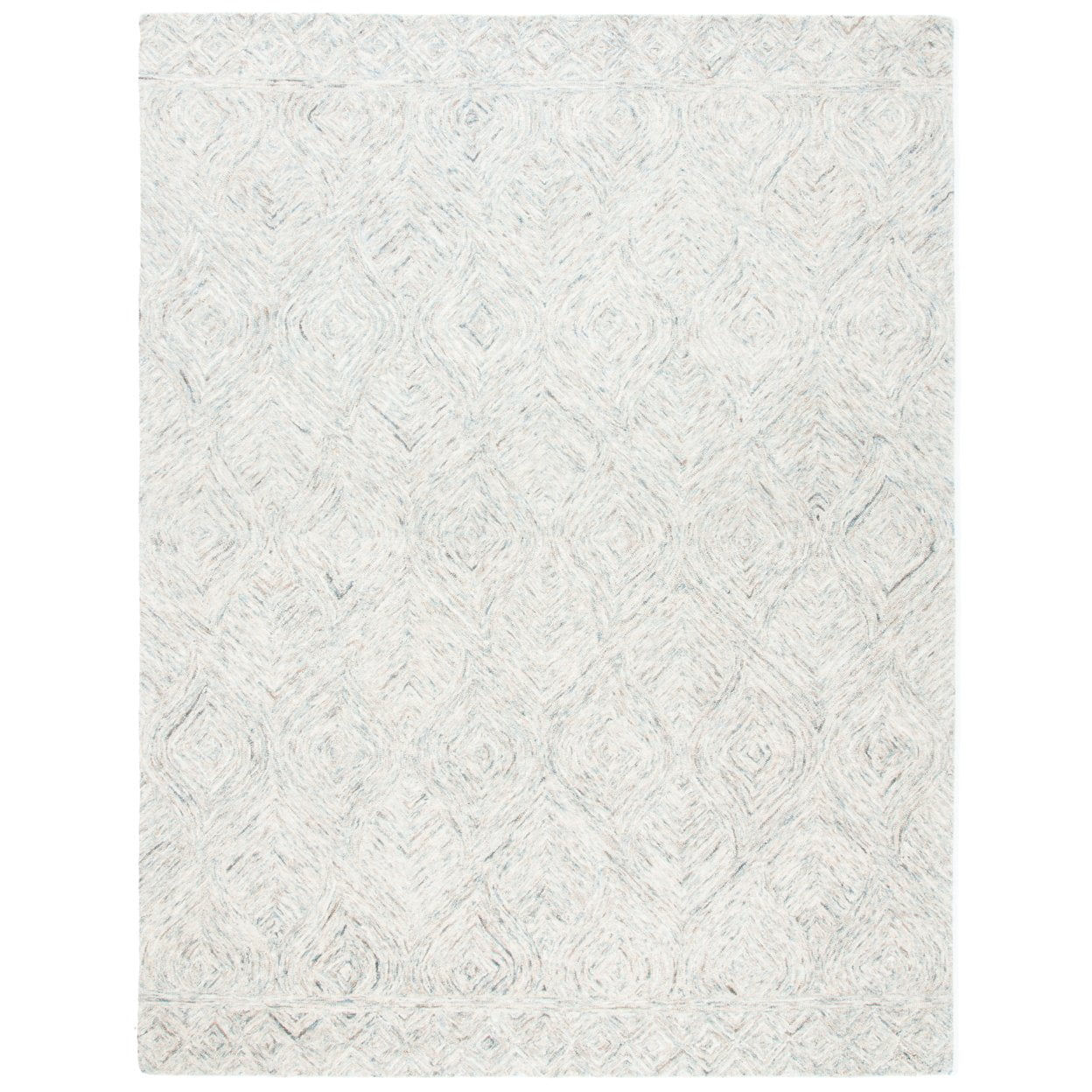 SAFAVIEH Ikat Hartley Geometric Wool Area Rug, Beige/Grey, 5' x 8'
