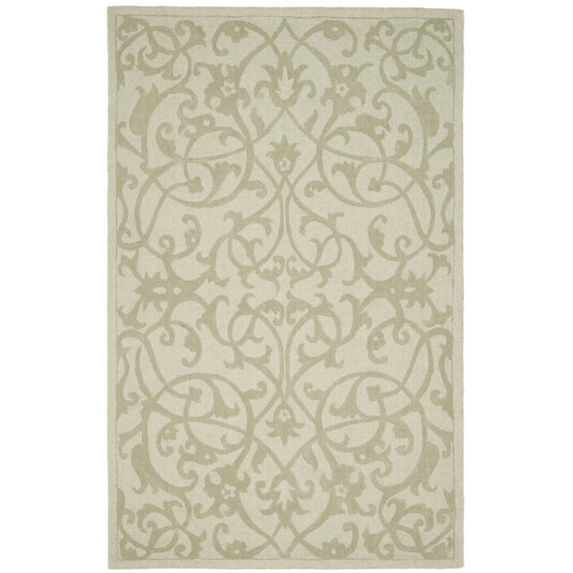 SAFAVIEH Impressions Clarisse Geometric Wool Area Rug, Sage, 4' x 6'