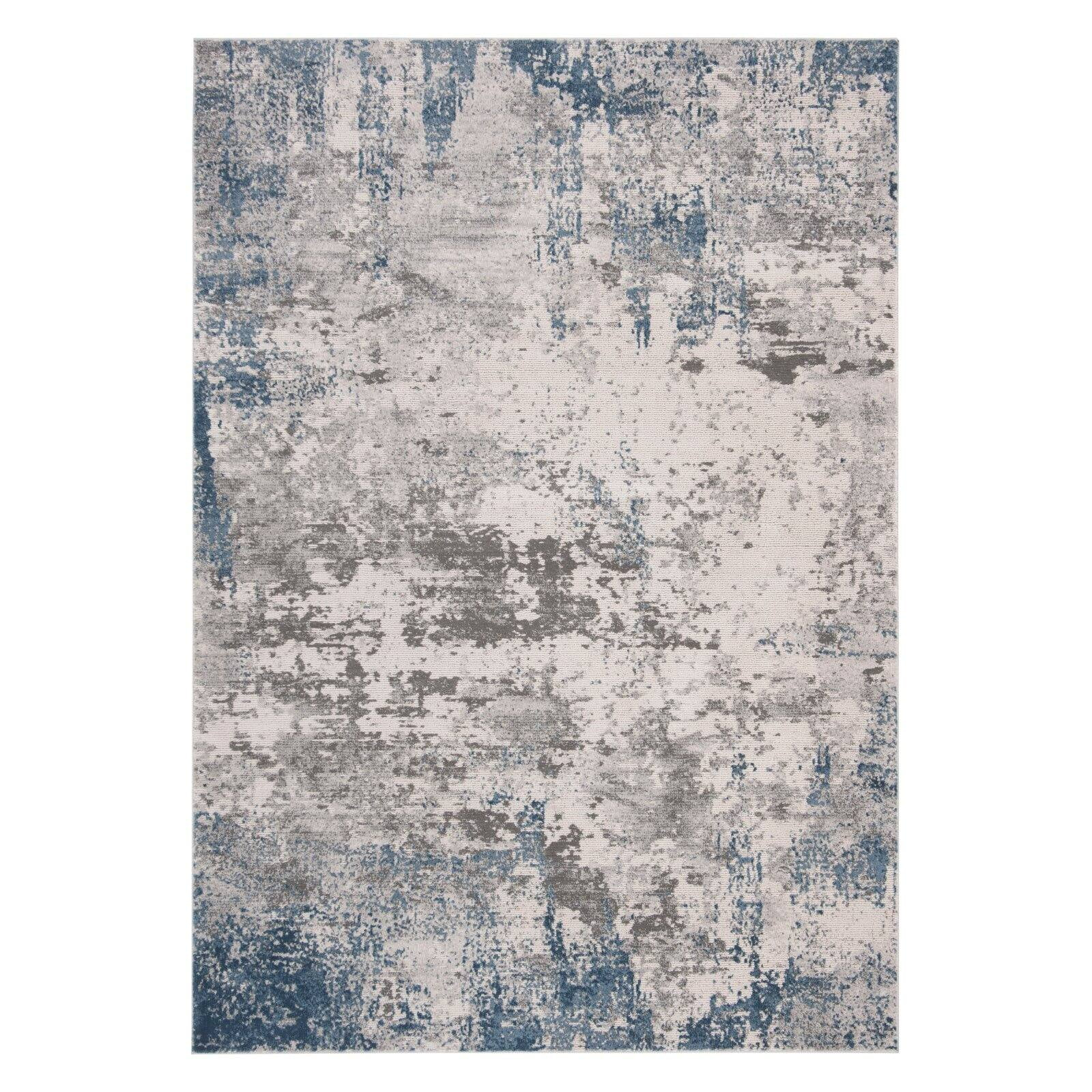 SAFAVIEH Invista Sylvester Abstract Area Rug, Grey/Blue, 9' x 12'