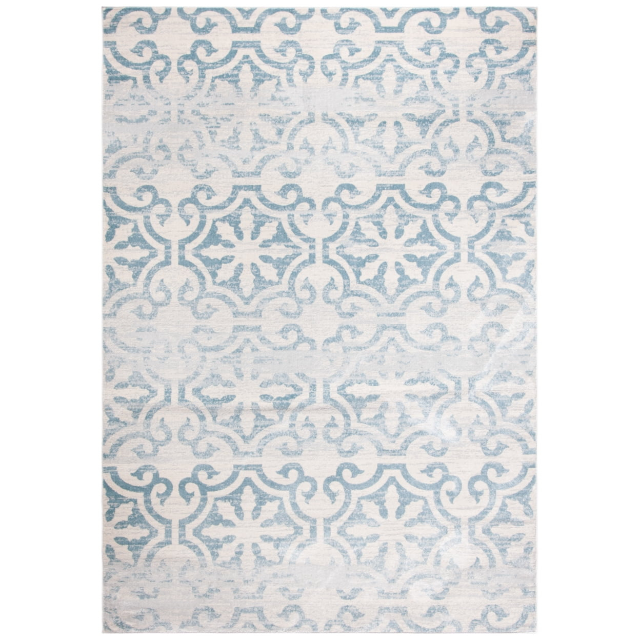 SAFAVIEH Isabella Eliza Geometric Floral Area Rug, Turquoise/Ivory, 4' x 6'