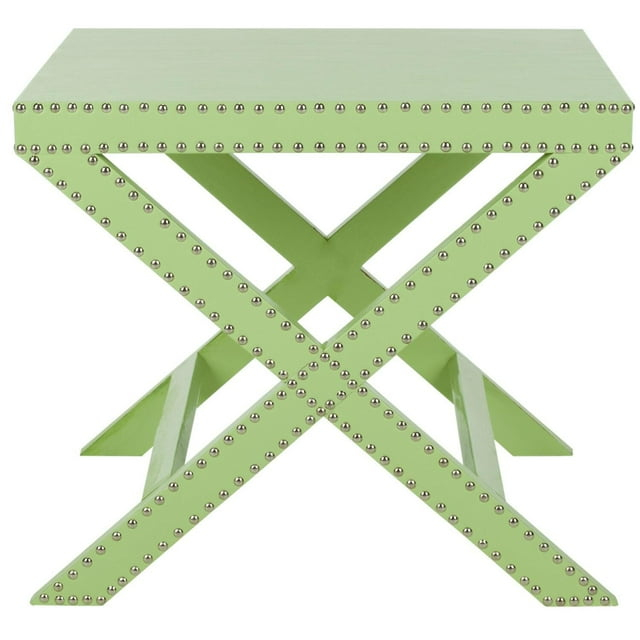 SAFAVIEH Jeanine Contemporary X End Accent Table, Light Green