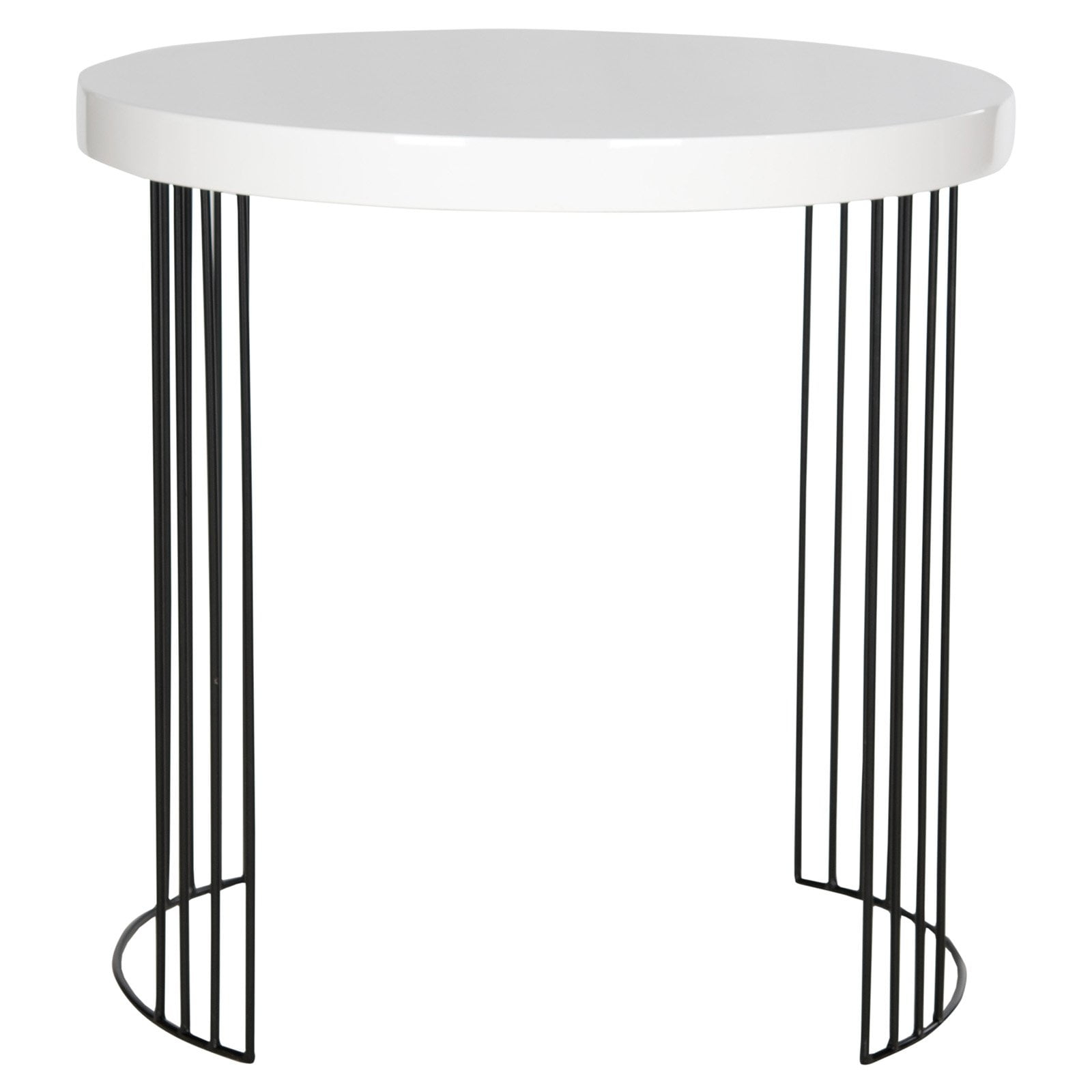Kelly End Table - White/Black - Safavieh.