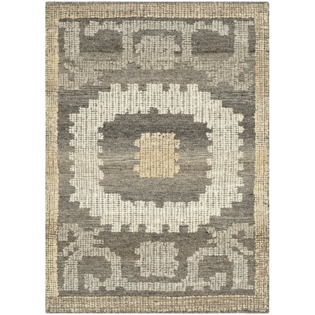 Kenya KNY313 Hand Knotted Area Rug - Ivory/Brown - 4'x6' - Safavieh.