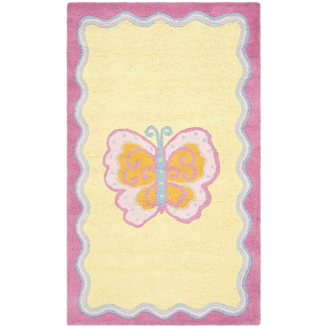 SAFAVIEH Kids Jazmyn Butterflies Area Rug, Multi/Pink, 2' x 3'