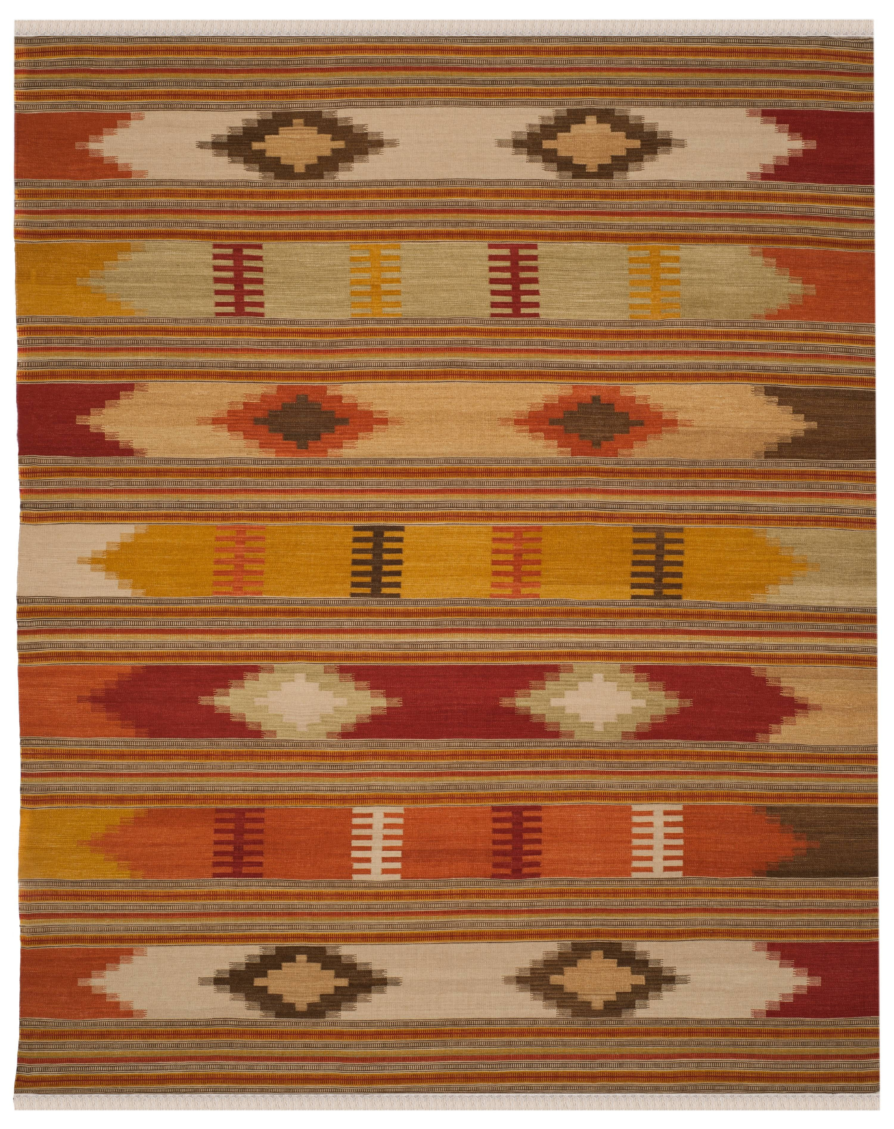 SAFAVIEH Kilim Deemer Southwestern Wool Area Rug, Red/Multi, 11' x 15'