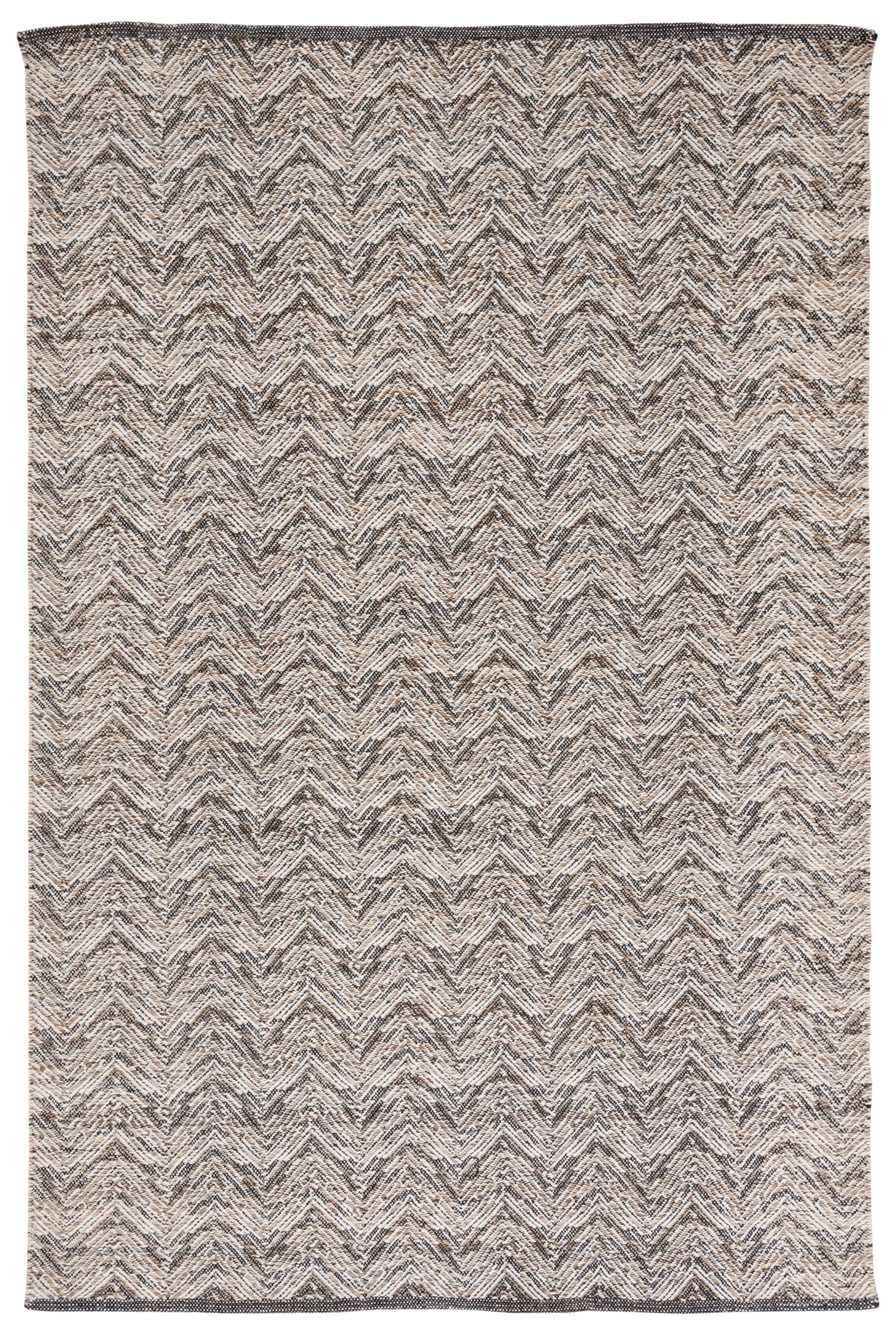 SAFAVIEH Kilim Torma Zig Zag Wool Area Rug, Beige/Black, 3' x 5'