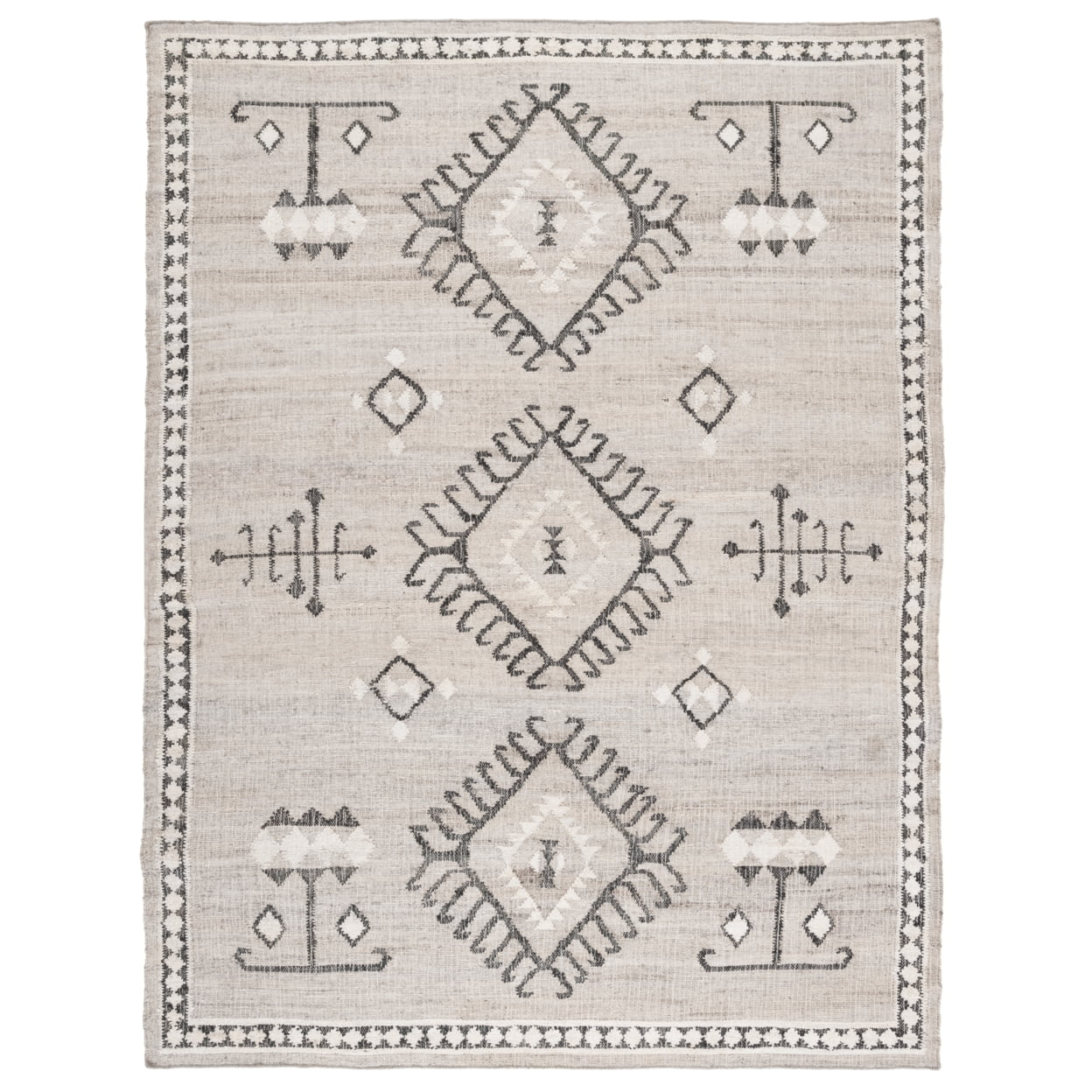 SAFAVIEH Kilim Lisette Tribal Area Rug, Grey/Black, 9' x 12'