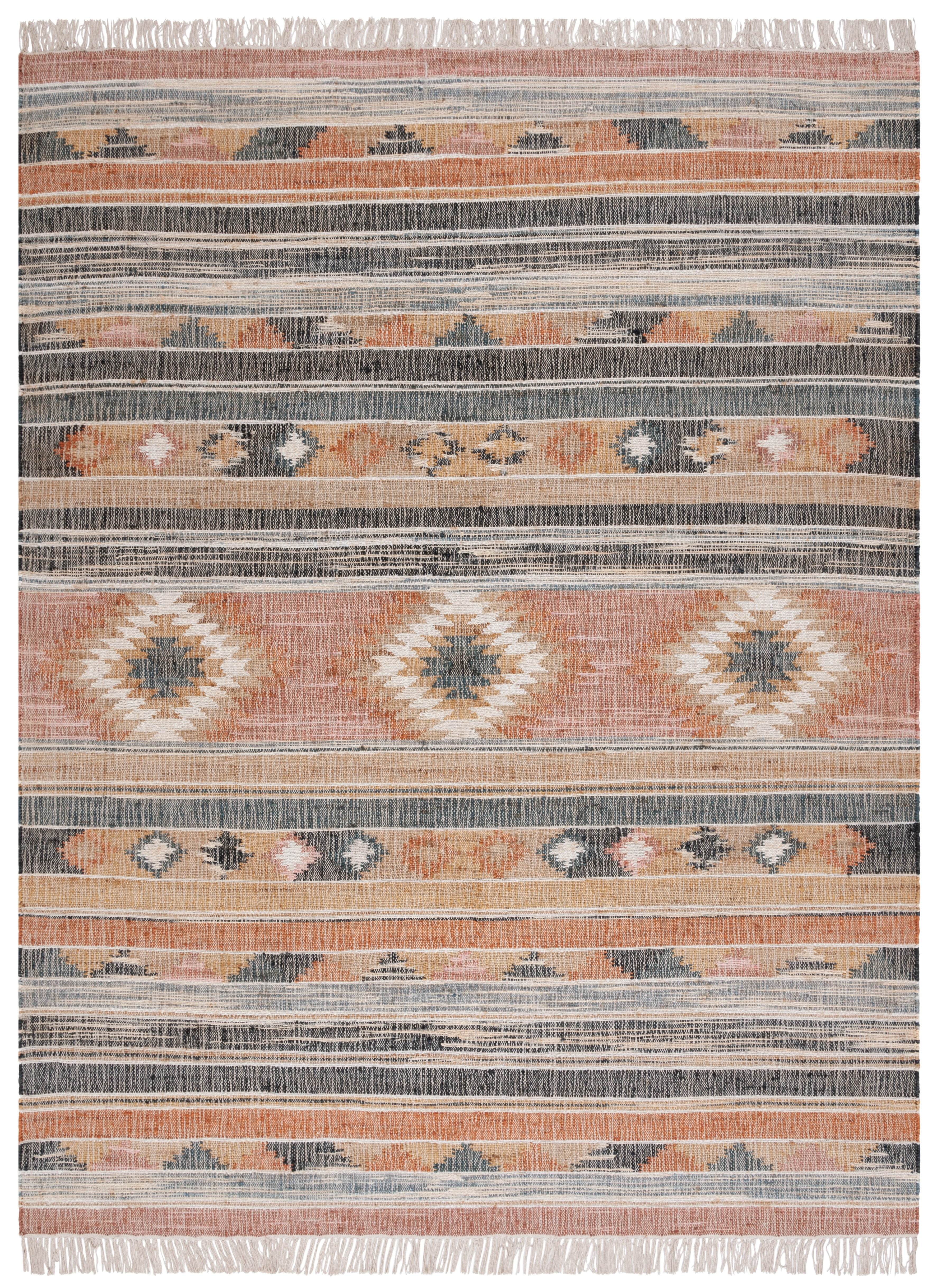 SAFAVIEH Kilim Marie Tribal Area Rug, Blue/Rust, 9' x 12'